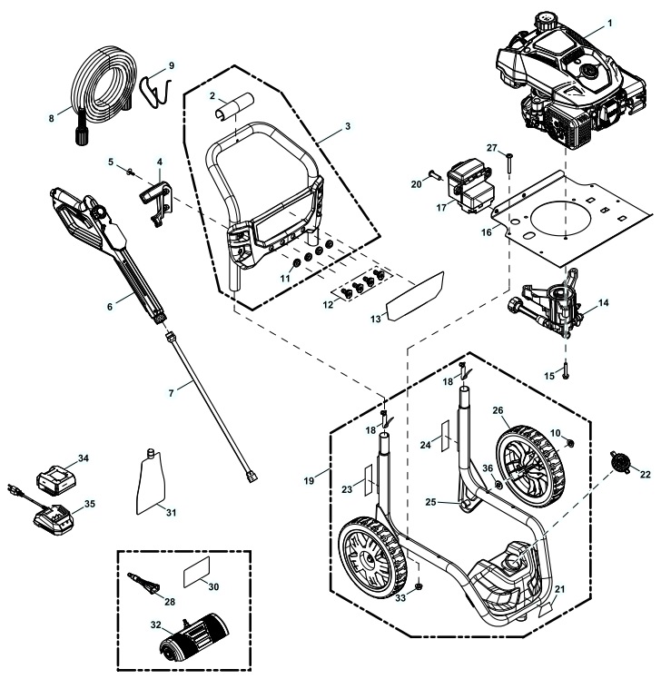 generac 71430 Power Washer repair Parts